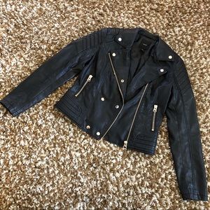 Faux Leather Jacket - M, Black, Forever 21